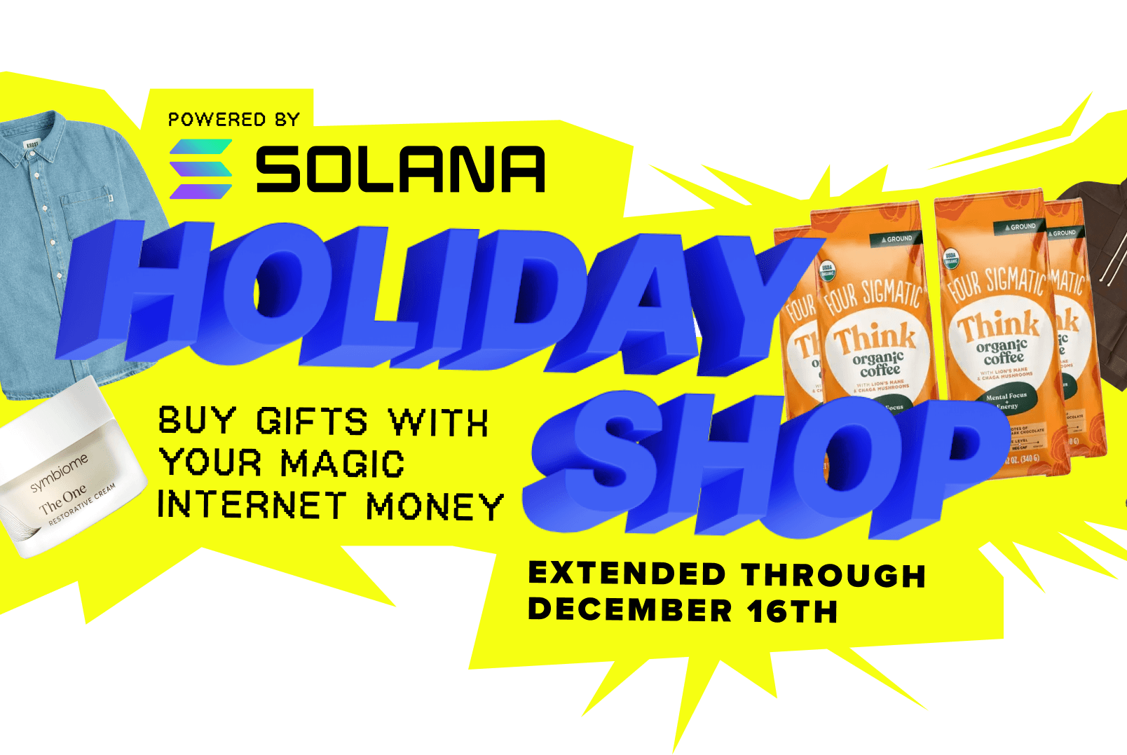 Holiday Shop: Buy Gifts with your magic internet money