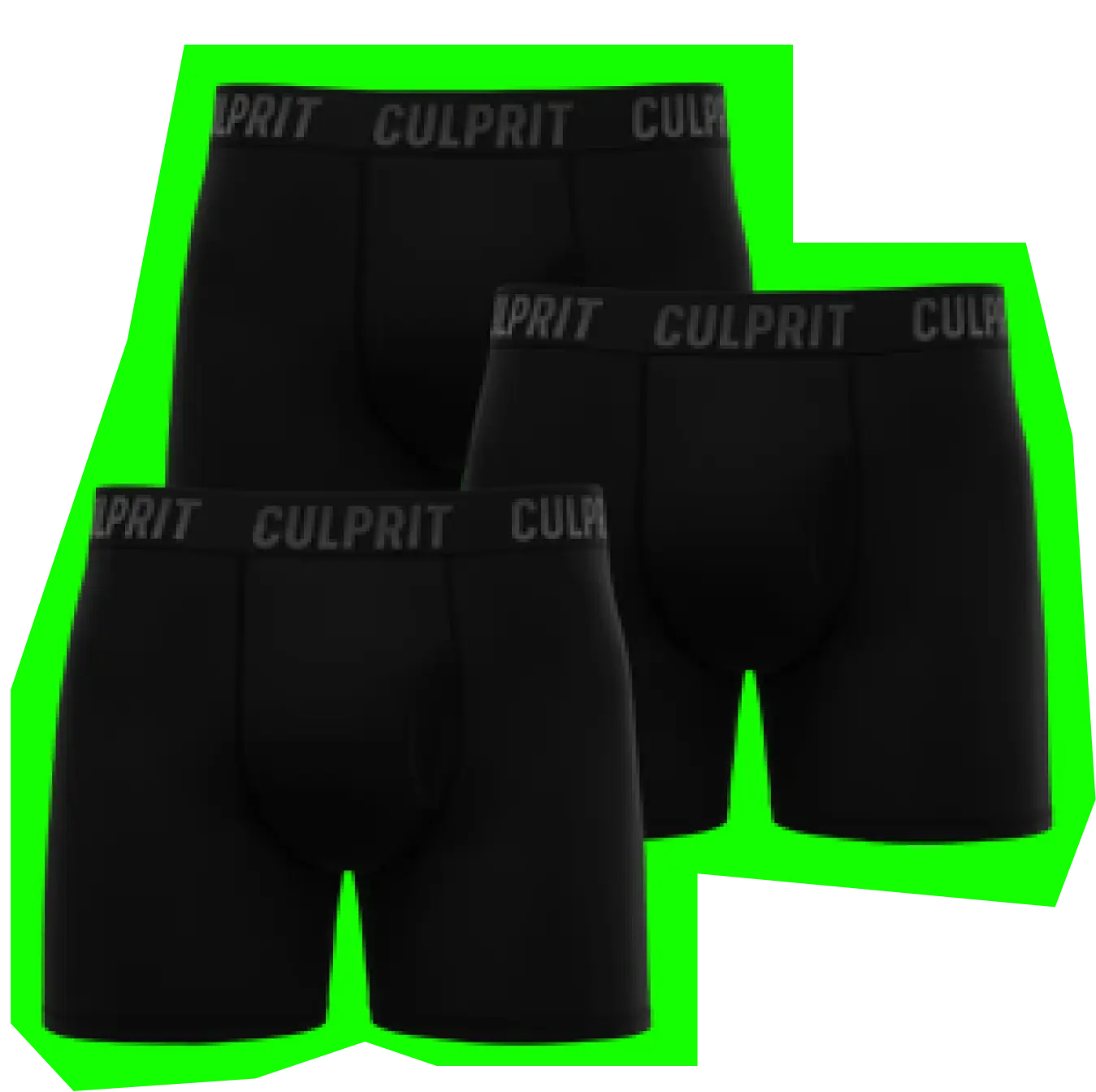 Stealth Black Boxer Briefs 3pc