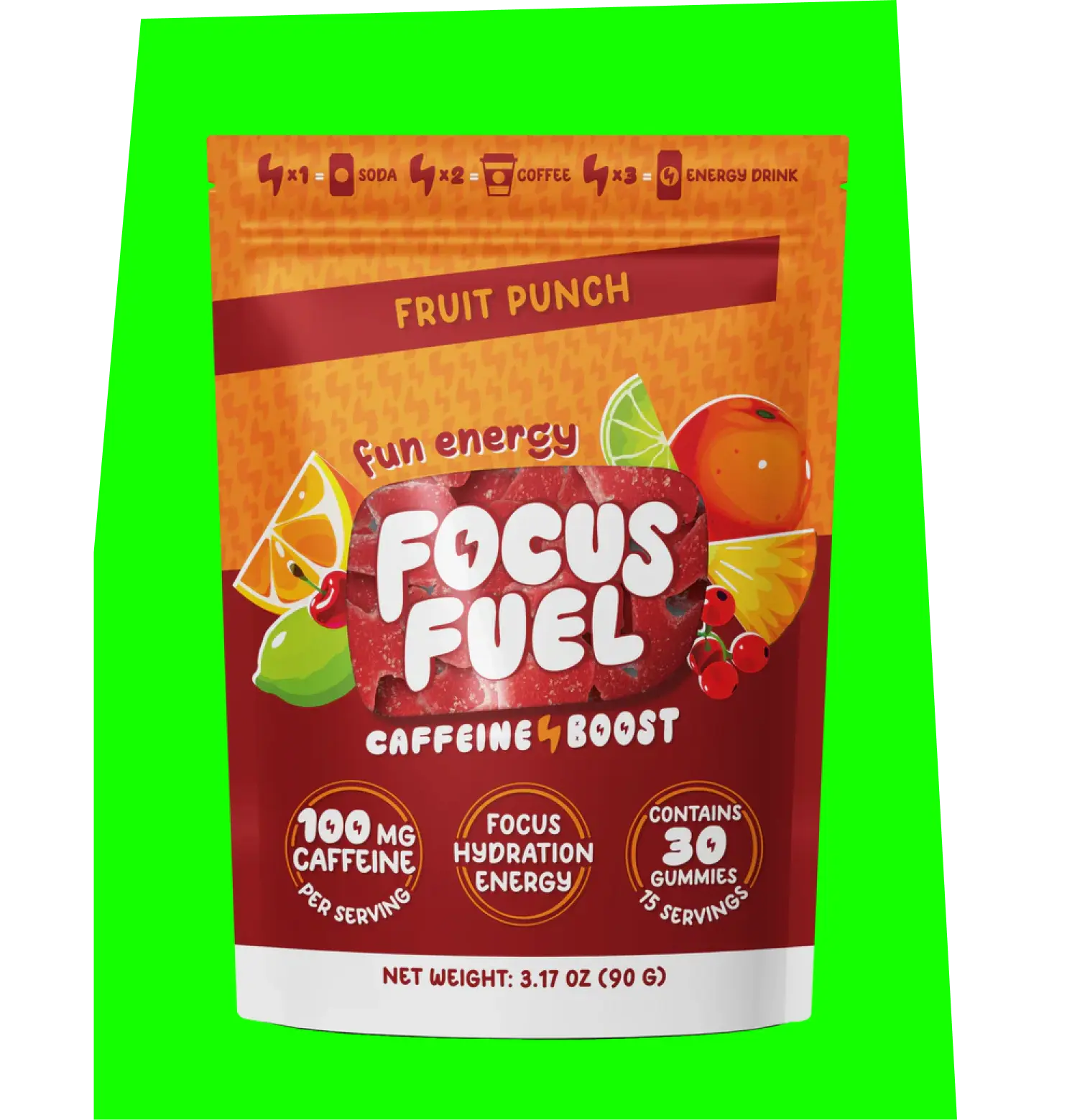 Electric Fruit Punch Gummies