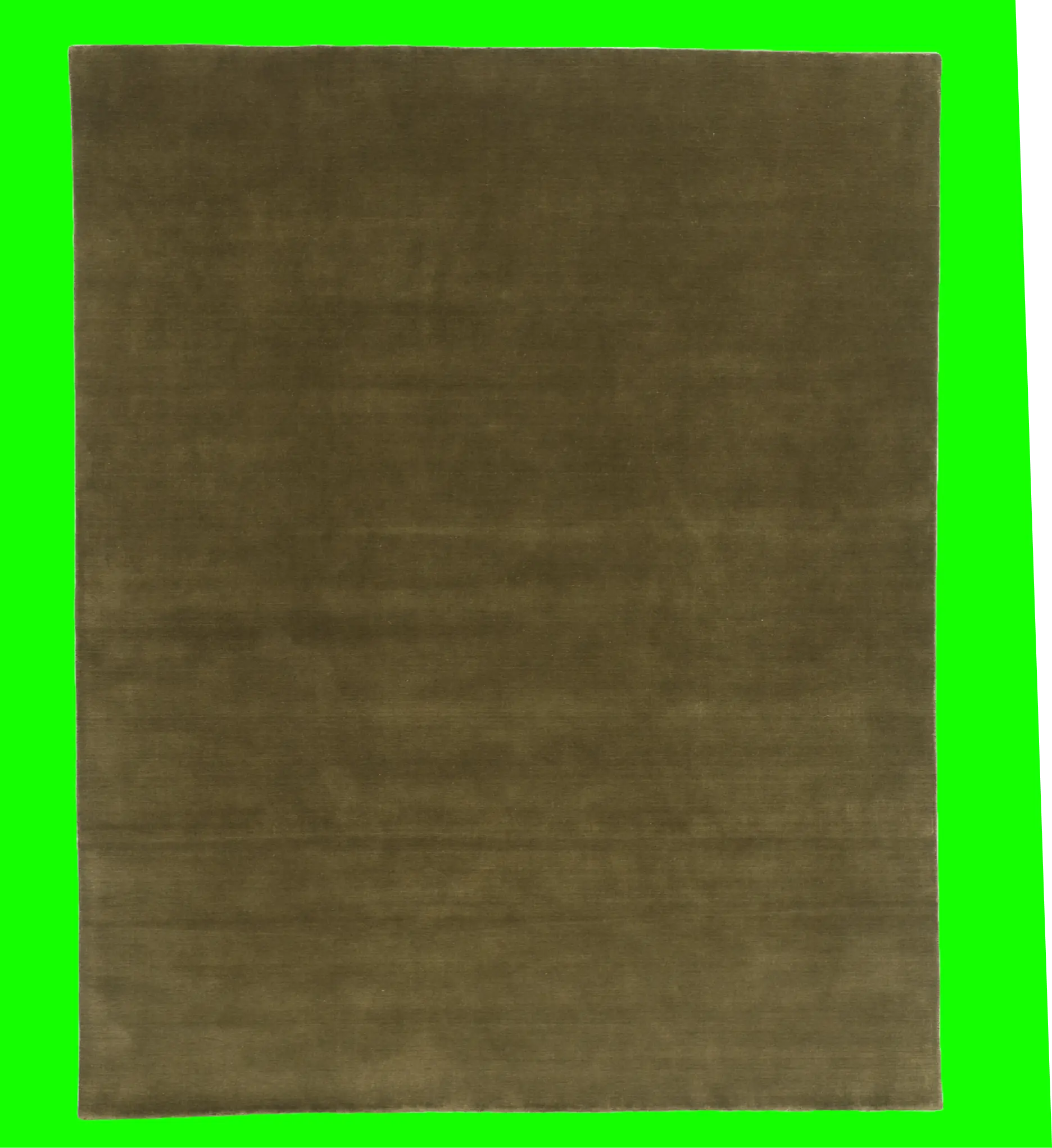 8 x 10 Solid Olive Green Modern Rug