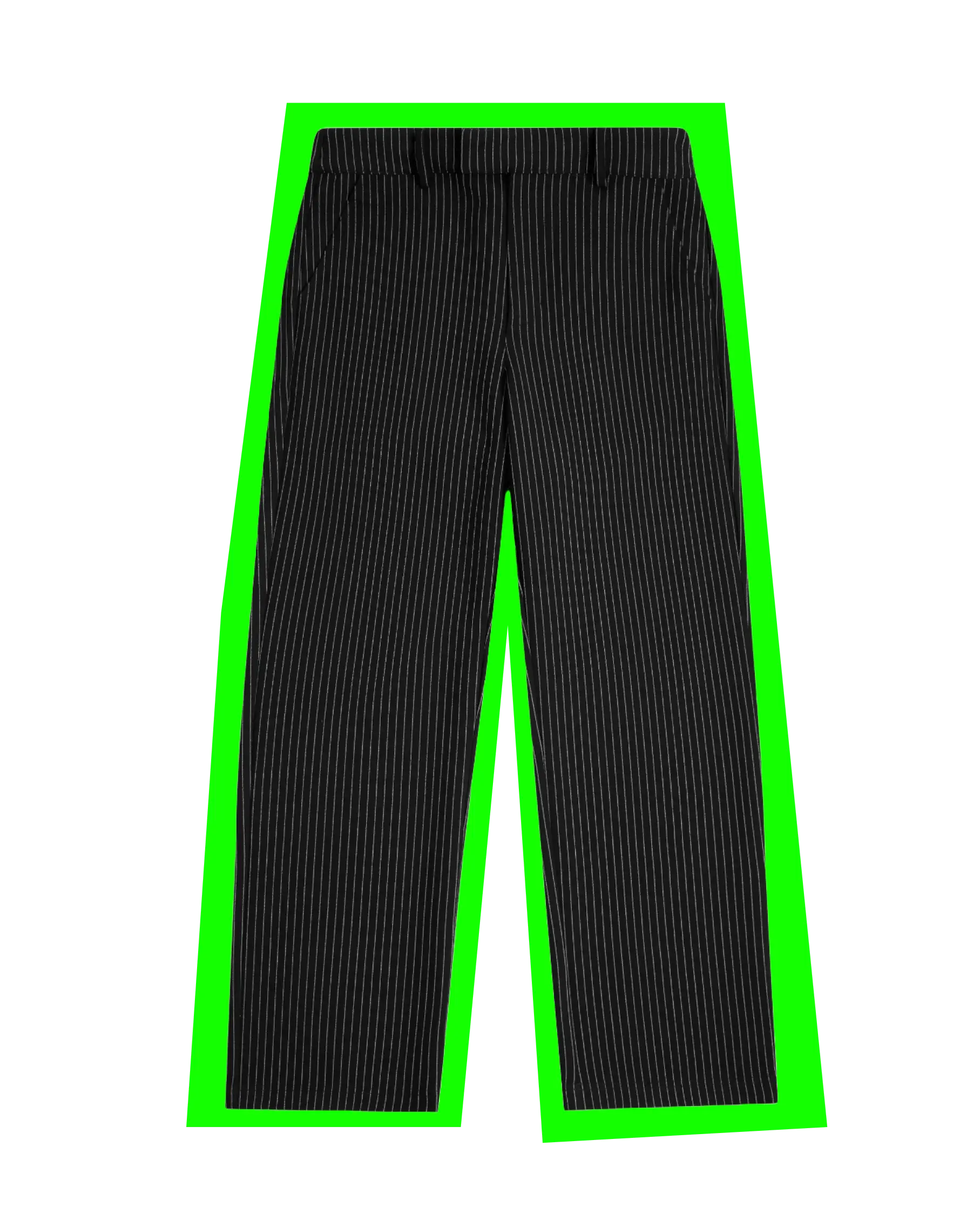 Black Pinstripe Trousers
