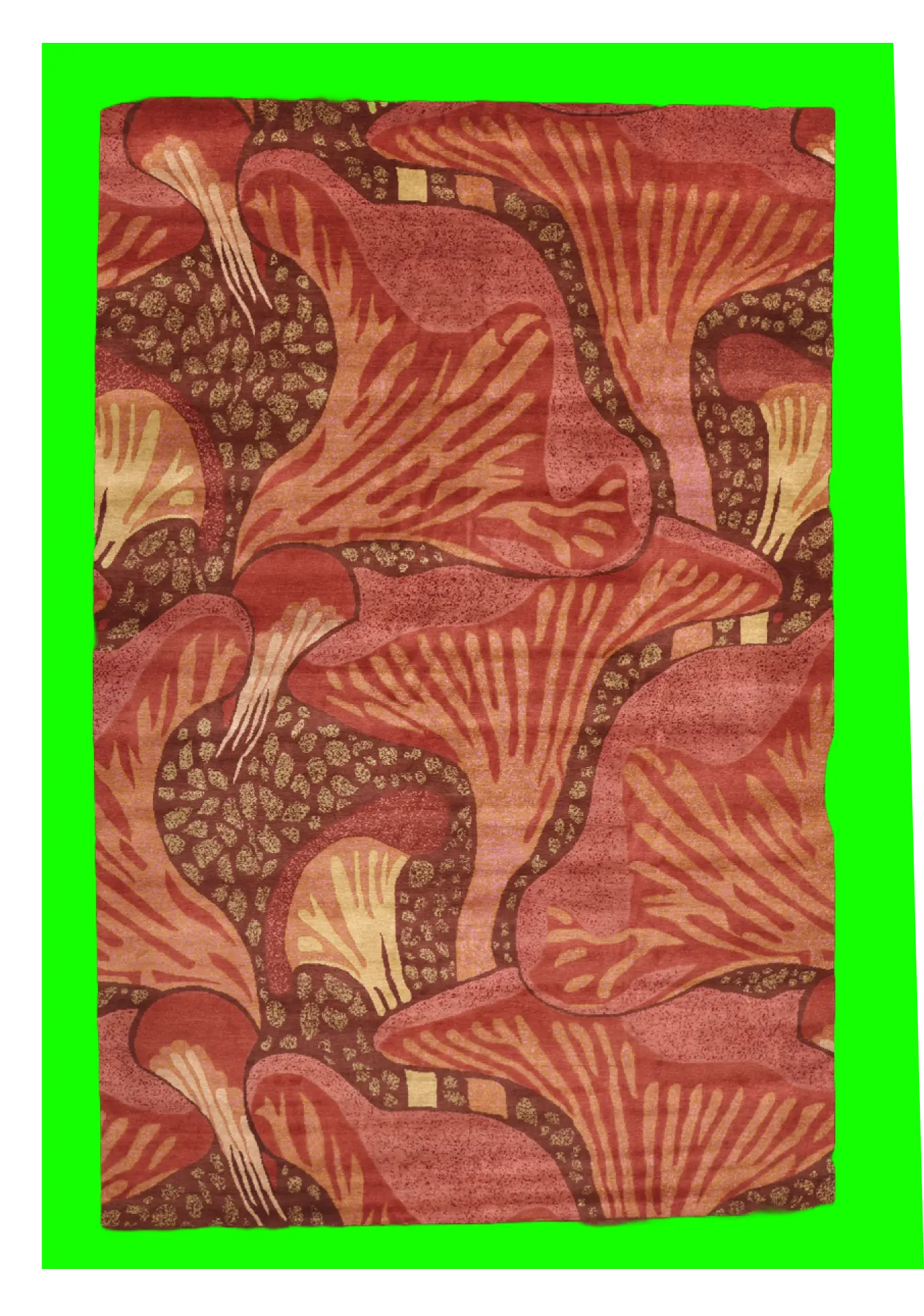 Modern Moser Mushroom Biophilic Rug